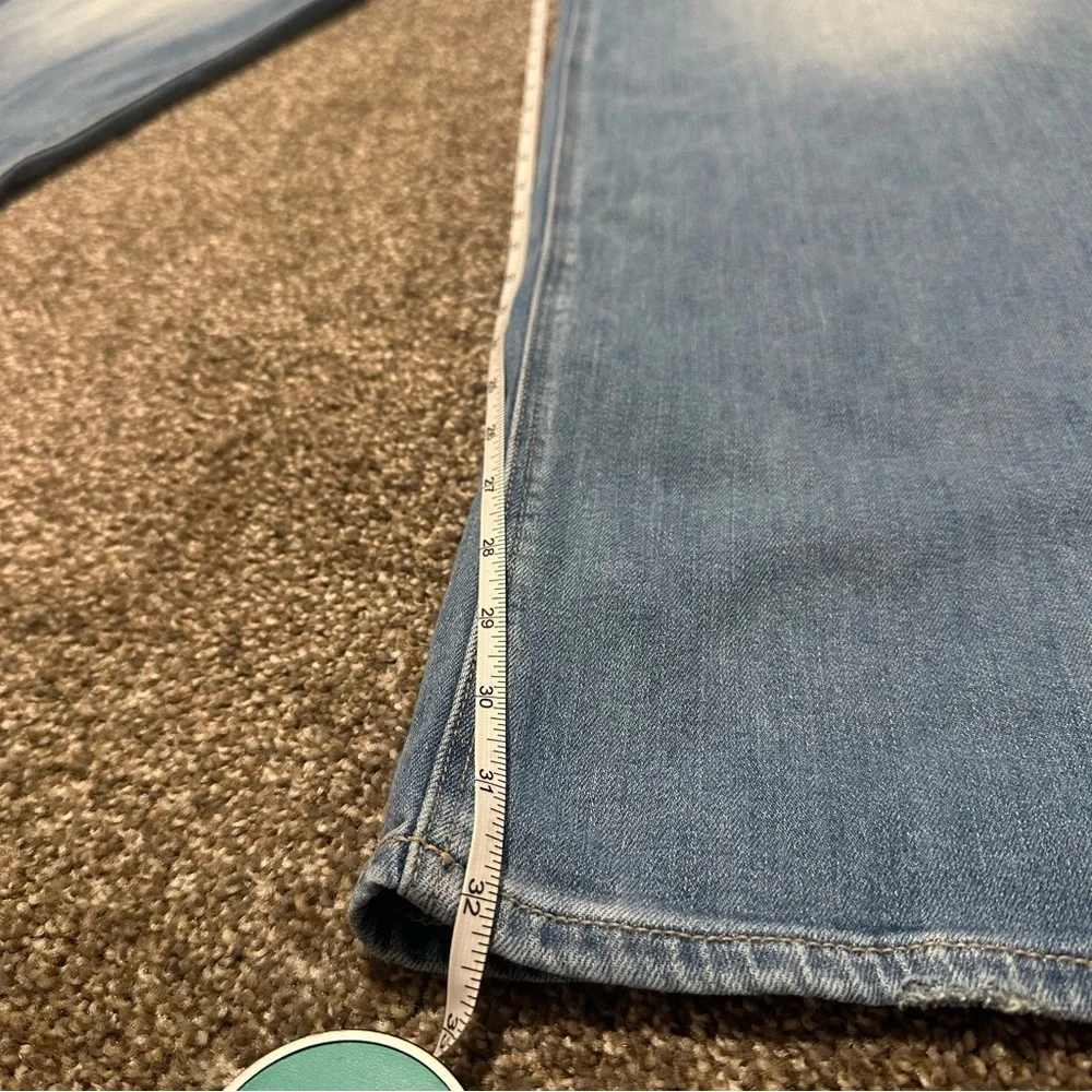 AE Dreamy Drape Stretch Stripe Super High-Waisted Baggy Wide-Leg Jean (12 Long) - Picture 8 of 8